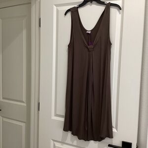Strapless Brown Knot-Front Summer Dress -Size 10 - NWT